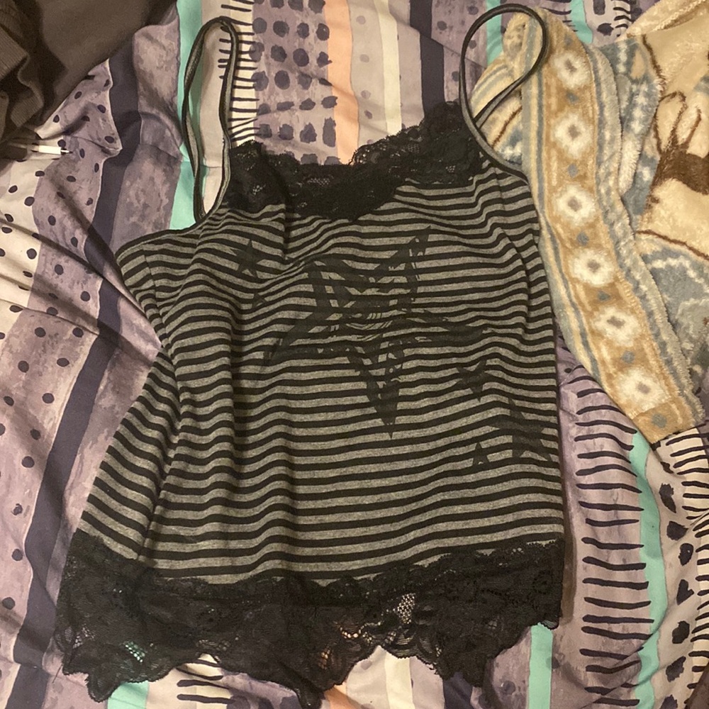Black and grey tank top